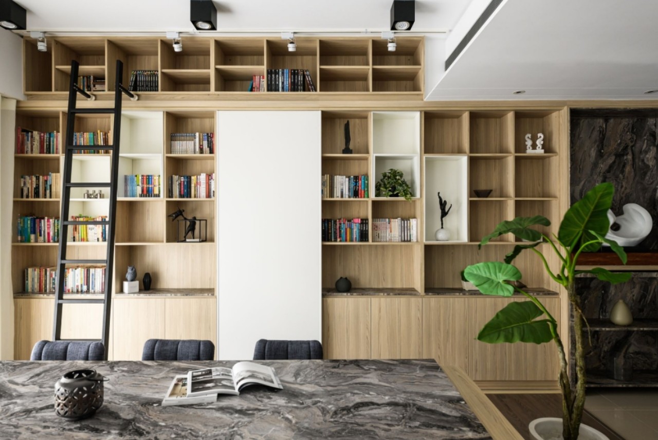書房;木作;鐵件;書櫃;北歐風;親子空間 