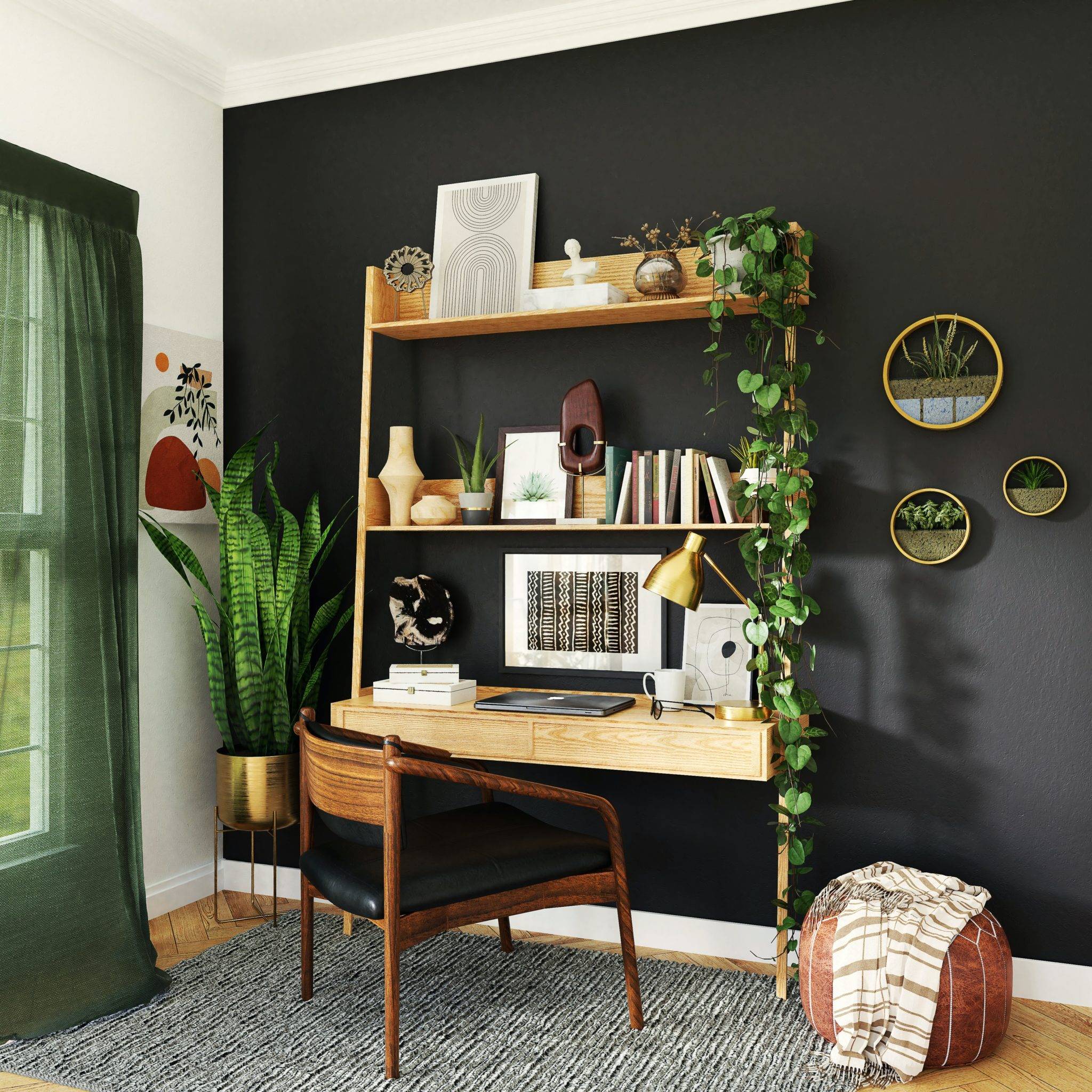 綠色設計;橄欖綠;壁紙;室內芬多精;室內植物;衛浴設計