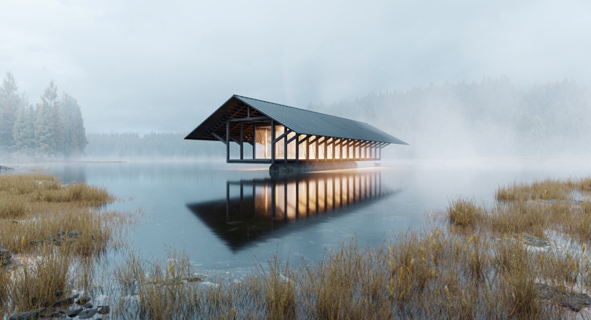 水晶湖亭；Marc Thorpe Design；冥想場域；建築設計